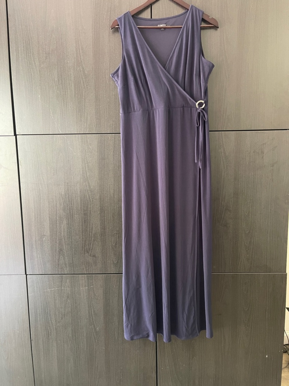 Sleeveless Wrap Maxi Dress in Navy